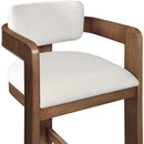  Color_Cream -- Sacha Cream Velvet Upholstered Counter Stool IMAGE 6