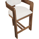  Color_Cream -- Sacha Cream Velvet Upholstered Counter Stool IMAGE 7
