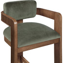  Color_Green -- Sacha Green Velvet Upholstered Counter Stool IMAGE 6