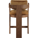  Color_Saddle -- Sacha Saddle Velvet Upholstered Counter Stool IMAGE 5