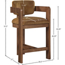  Color_Saddle -- Sacha Saddle Velvet Upholstered Counter Stool IMAGE 8