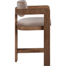  Color_Taupe -- Sacha Taupe Velvet Upholstered Counter Stool IMAGE 4