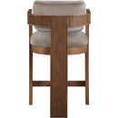  Color_Taupe -- Sacha Taupe Velvet Upholstered Counter Stool IMAGE 5