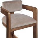  Color_Taupe -- Sacha Taupe Velvet Upholstered Counter Stool IMAGE 6