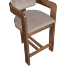  Color_Taupe -- Sacha Taupe Velvet Upholstered Counter Stool IMAGE 7