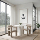 Meridian Brenda Beige Chenille Fabric Dining Chair IMAGE 2