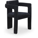  Color_Black -- Brenda Black Chenille Fabric Upholstered Dining Chair IMAGE 1