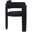  Color_Black -- Brenda Black Chenille Fabric Upholstered Dining Chair IMAGE 4