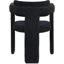  Color_Black -- Brenda Black Chenille Fabric Upholstered Dining Chair IMAGE 5