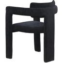  Color_Black -- Brenda Black Chenille Fabric Upholstered Dining Chair IMAGE 6