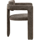  Color_Brown -- Brenda Brown Chenille Fabric Upholstered Dining Chair IMAGE 4