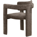  Color_Brown -- Brenda Brown Chenille Fabric Upholstered Dining Chair IMAGE 6