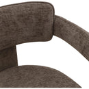  Color_Brown -- Brenda Brown Chenille Fabric Upholstered Dining Chair IMAGE 7