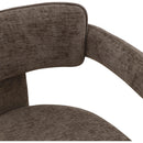 Meridian Brenda Brown Chenille Fabric Dining Chair IMAGE 7