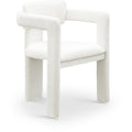  Color_Cream -- Brenda Cream Chenille Fabric Upholstered Dining Chair IMAGE 1