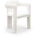  Color_Cream -- Brenda Cream Chenille Fabric Upholstered Dining Chair IMAGE 1