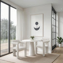  Color_Cream -- Brenda Cream Chenille Fabric Upholstered Dining Chair IMAGE 2