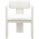  Color_Cream -- Brenda Cream Chenille Fabric Upholstered Dining Chair IMAGE 3