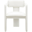Meridian Brenda Cream Chenille Fabric Dining Chair IMAGE 3
