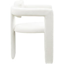  Color_Cream -- Brenda Cream Chenille Fabric Upholstered Dining Chair IMAGE 4