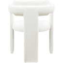 Meridian Brenda Cream Chenille Fabric Dining Chair IMAGE 5