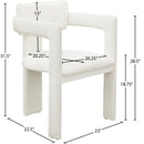  Color_Cream -- Brenda Cream Chenille Fabric Upholstered Dining Chair IMAGE 8