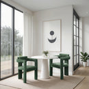 Color_Green -- Brenda Green Chenille Fabric Upholstered Dining Chair IMAGE 2