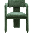  Color_Green -- Brenda Green Chenille Fabric Upholstered Dining Chair IMAGE 3