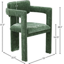  Color_Green -- Brenda Green Chenille Fabric Upholstered Dining Chair IMAGE 8