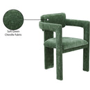  Color_Green -- Brenda Green Chenille Fabric Upholstered Dining Chair IMAGE 9
