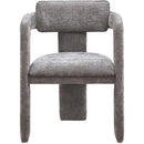  Color_Grey -- Brenda Grey Chenille Fabric Upholstered Dining Chair IMAGE 3
