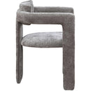  Color_Grey -- Brenda Grey Chenille Fabric Upholstered Dining Chair IMAGE 4