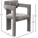  Color_Grey -- Brenda Grey Chenille Fabric Upholstered Dining Chair IMAGE 8