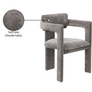  Color_Grey -- Brenda Grey Chenille Fabric Upholstered Dining Chair IMAGE 9
