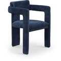  Color_Navy -- Brenda Navy Chenille Fabric Upholstered Dining Chair IMAGE 1