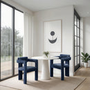  Color_Navy -- Brenda Navy Chenille Fabric Upholstered Dining Chair IMAGE 2