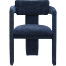  Color_Navy -- Brenda Navy Chenille Fabric Upholstered Dining Chair IMAGE 3