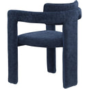  Color_Navy -- Brenda Navy Chenille Fabric Upholstered Dining Chair IMAGE 6
