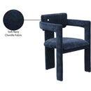  Color_Navy -- Brenda Navy Chenille Fabric Upholstered Dining Chair IMAGE 9