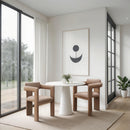  Color_Brown -- Brenda Brown Vegan Leather Upholstered Dining Chair IMAGE 2