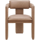  Color_Brown -- Brenda Brown Vegan Leather Upholstered Dining Chair IMAGE 3