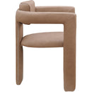  Color_Brown -- Brenda Brown Vegan Leather Upholstered Dining Chair IMAGE 4