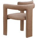  Color_Brown -- Brenda Brown Vegan Leather Upholstered Dining Chair IMAGE 6