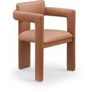  Color_Cognac -- Brenda Cognac Vegan Leather Upholstered Dining Chair IMAGE 1