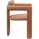  Color_Cognac -- Brenda Cognac Vegan Leather Upholstered Dining Chair IMAGE 4