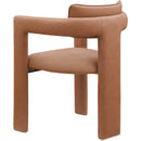  Color_Cognac -- Brenda Cognac Vegan Leather Upholstered Dining Chair IMAGE 6