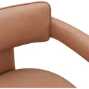  Color_Cognac -- Brenda Cognac Vegan Leather Upholstered Dining Chair IMAGE 7