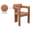  Color_Cognac -- Brenda Cognac Vegan Leather Upholstered Dining Chair IMAGE 9