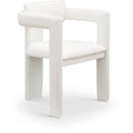  Color_Cream -- Brenda Cream Vegan Leather Upholstered Dining Chair IMAGE 1