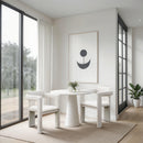  Color_Cream -- Brenda Cream Vegan Leather Upholstered Dining Chair IMAGE 2